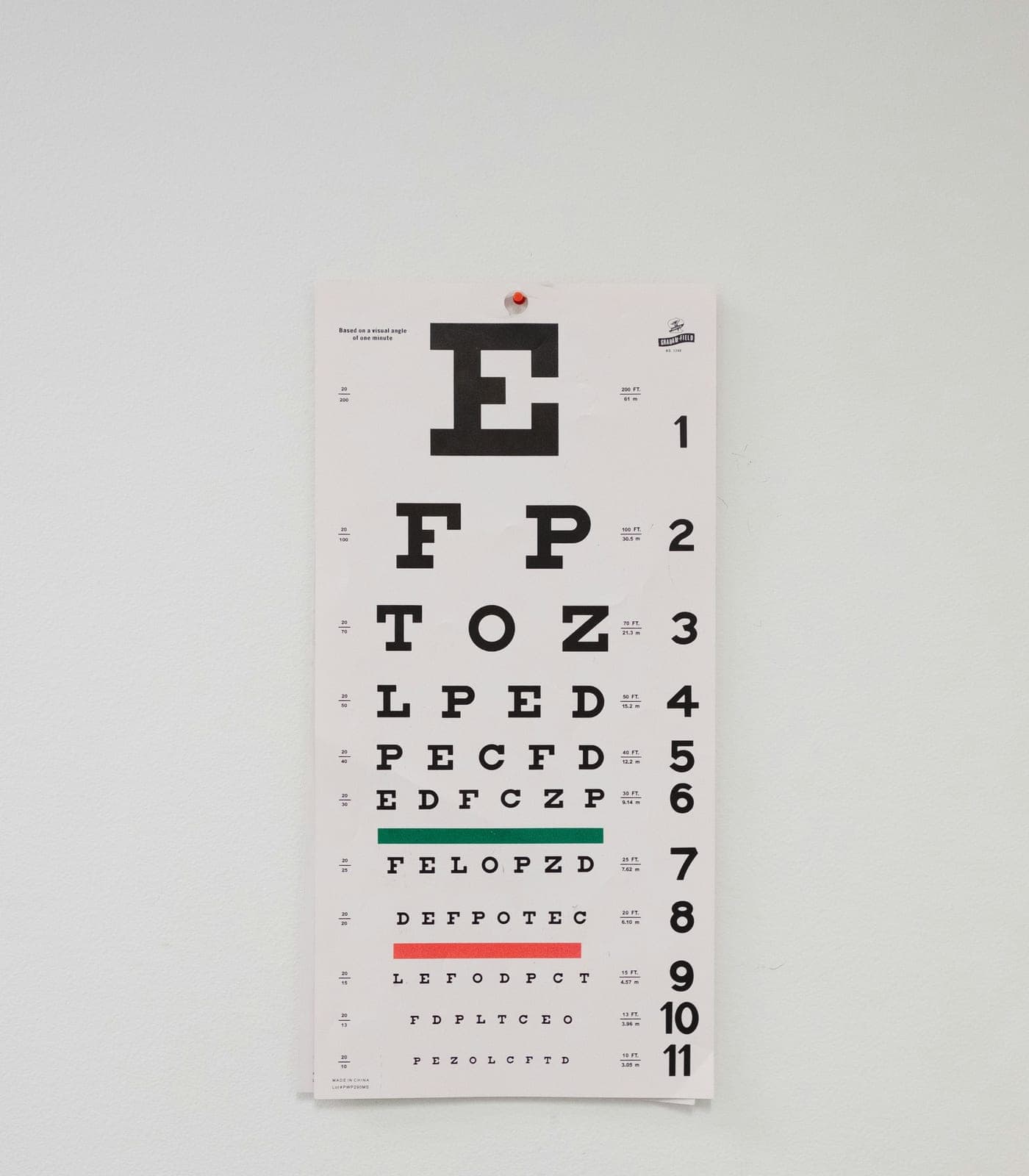 Profissional verificando o foco da visão de um paciente durante exame ocular